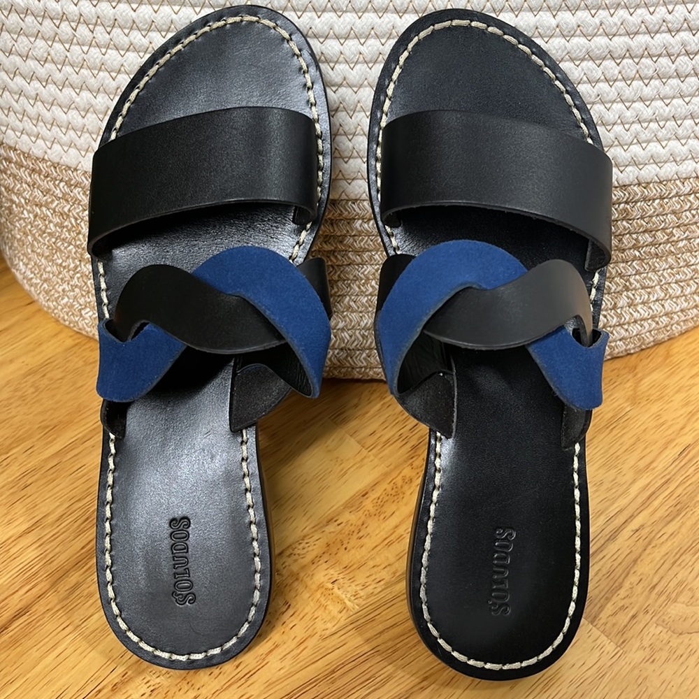 Soludos Imogen Leather Slide Sandals